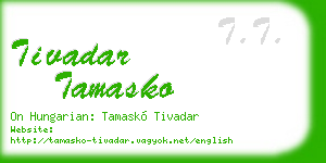 tivadar tamasko business card